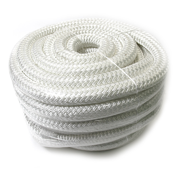 Плетеный швартовый трос c огоном 25мм*20м белый