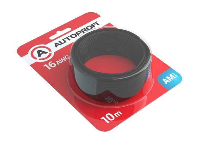 Провод монтажный низковольтный 1,3 мм2 /16AWG черный,10 м