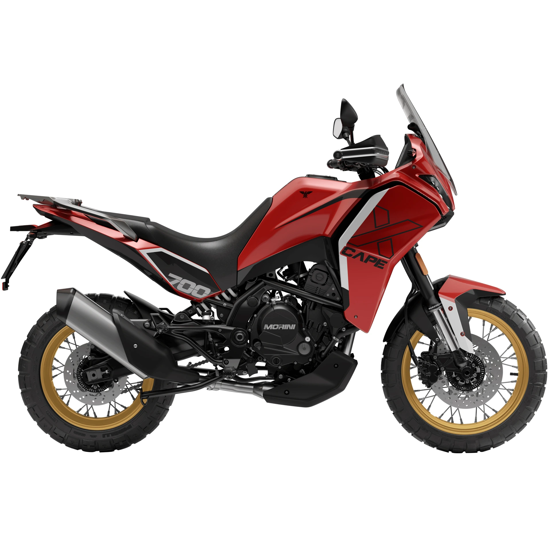 Мотоцикл Moto Morini X-CAPE 700 Gold Spoke Wheel, красный