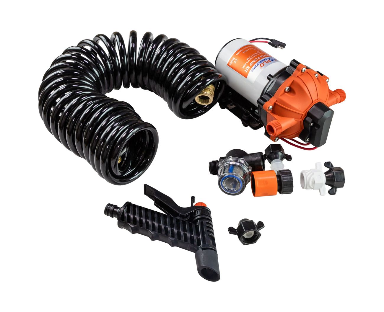 Комплект помывочный SeaFlo, 12 В, 19,7 л/мин, 70 PSI (4.8 бар) (упаковка из 4 шт.)