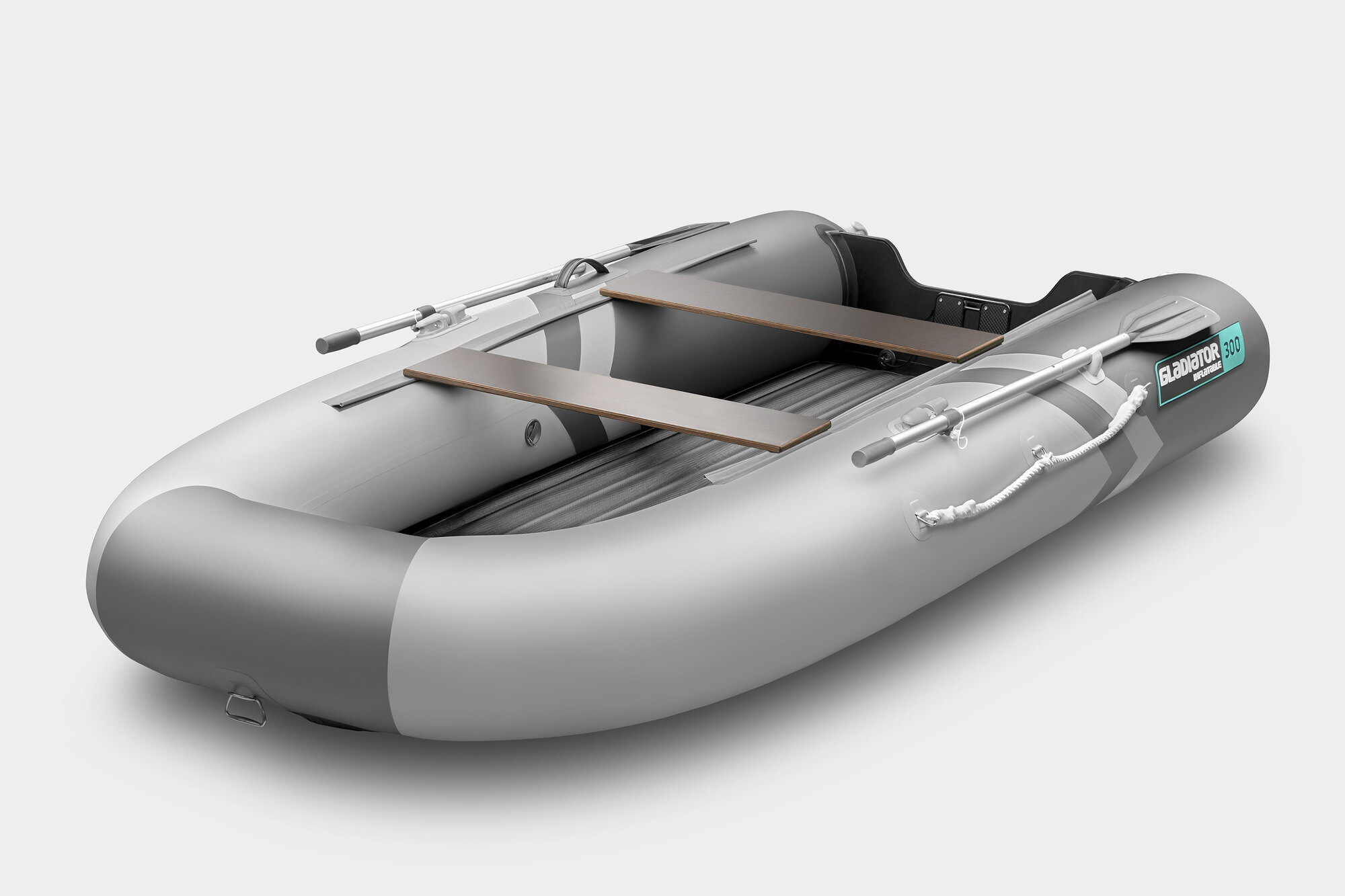Надувная лодка (НДНД) GLADIATOR E300SL светло-темносерый (СПБ)