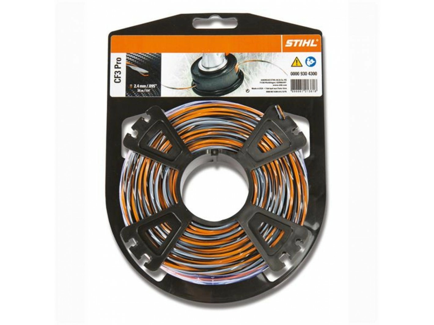 Леска для триммера Stihl CF3 Pro Ø 2.4 мм х 35 м 3K крестообразная