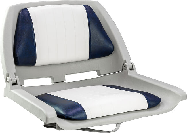 Кресло мягкое складное, обивка винил, цвет белый/синий, Marine Rocket