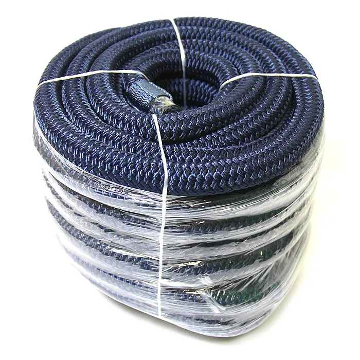 Плетеный швартовый трос c огоном 20мм*15м тёмно-синий