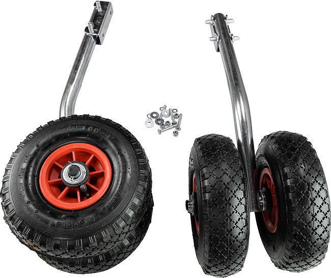 Колеса транцевые для надувной лодки, модульные, удлиненные, двойные, 260 мм (комплект)