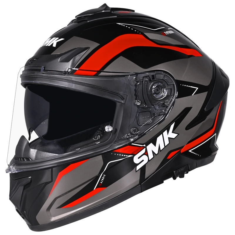 Шлем SMK TYPHOON AZONIX, цвет черный/серый/красный (L)