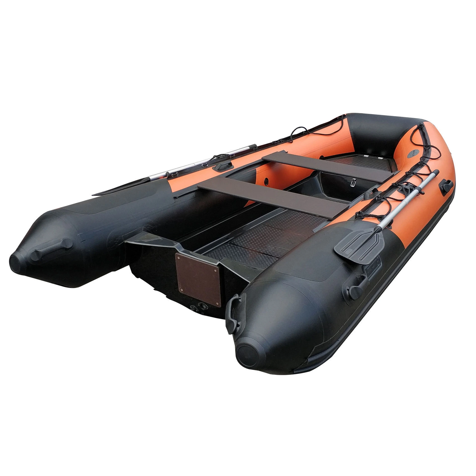 Лодка RIB Forza Marine Навигатор 380R PRO черный/оранжево-черный