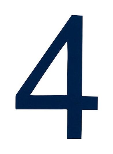 Знак номера 4, синий Знак номера 4, синий