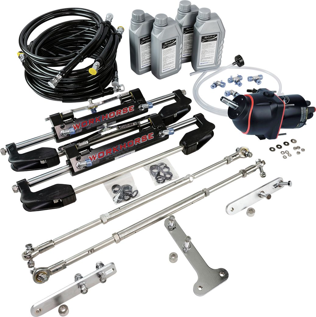 Гидравлическая система рулевого управления для 3-моторов 300 л.с (TBE-8096, 800-966 мм), Sea First