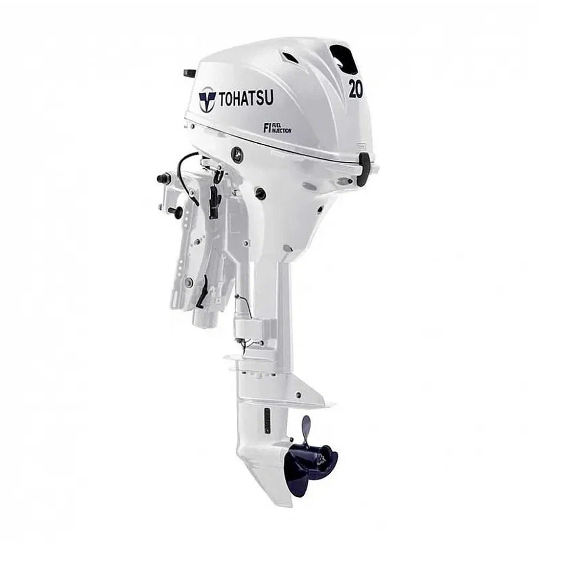 Лодочный мотор Tohatsu MFS20EW S белый (RR)