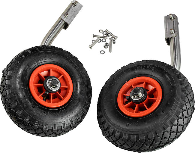 Колеса транцевые для надувной лодки, модульные, 260 мм, нержавеющая сталь  (комплект) Колеса транцевые для надувной лодки, модульные, 260 мм, нержавеющая сталь  (комплект)