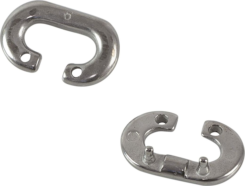 Звено цепи соединительное 6 мм, нержавеющее (упаковка из 5 шт.)