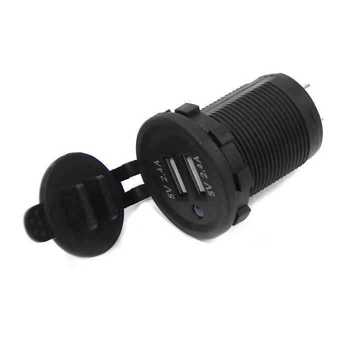 Панель с двойным USB разъемом NEKEKE 12-24V (выход 5В\4.8А (2.4А+2.4А))