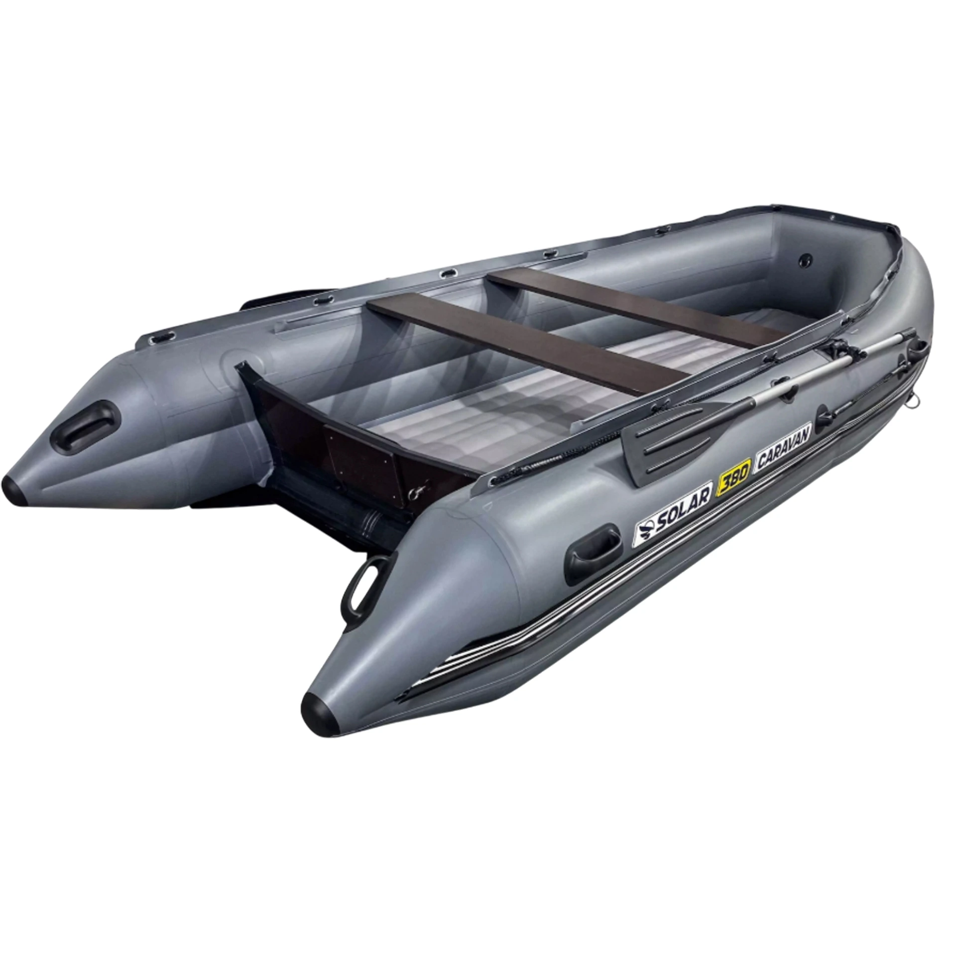 Лодка ПВХ Solar-380 Caravan K серый