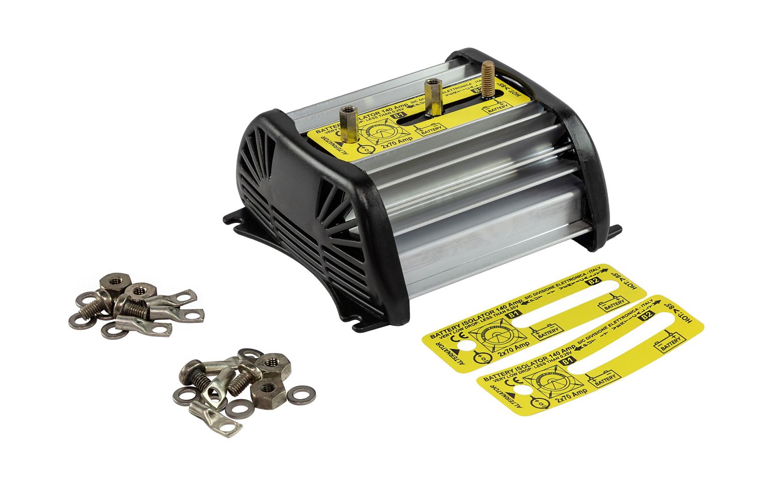 Зарядный изолятор, 70 A, 2 аккумулятора, 65x127x136 мм