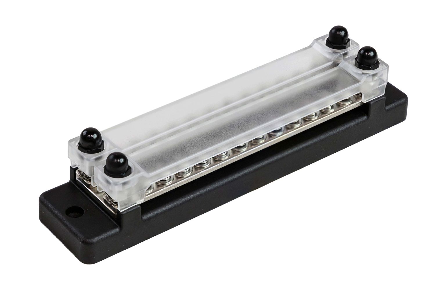 Колодка распределительная электромонтажная с защитной крышкой, 2 планки по 12 контактов