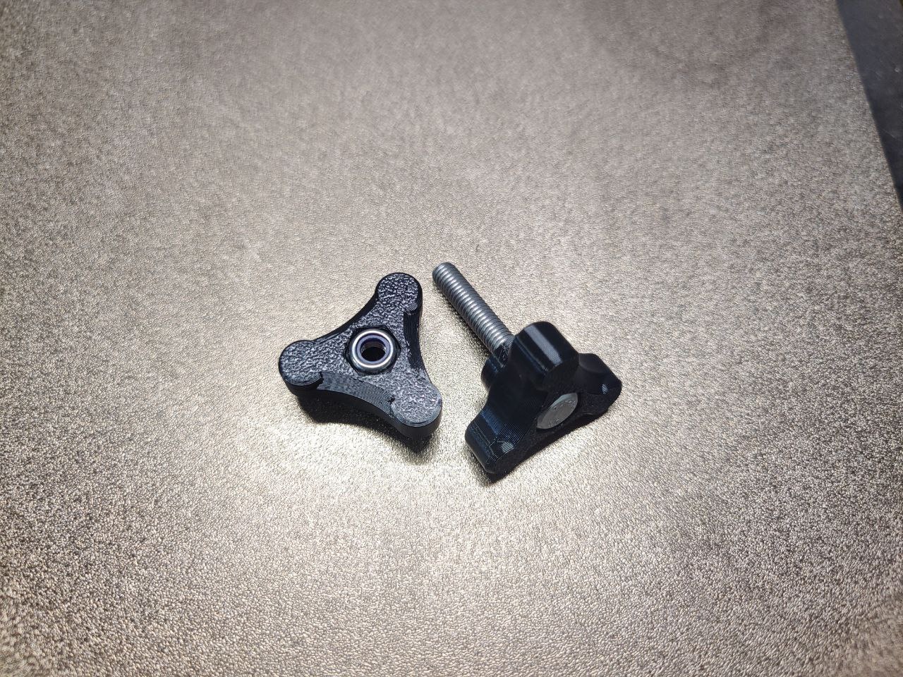 Ручка (барашек) треугольный М6 черный. К-т 2шт, Прокатись.Ру Ручка (барашек) треугольный М6 черный. К-т 2шт, Прокатись.Ру