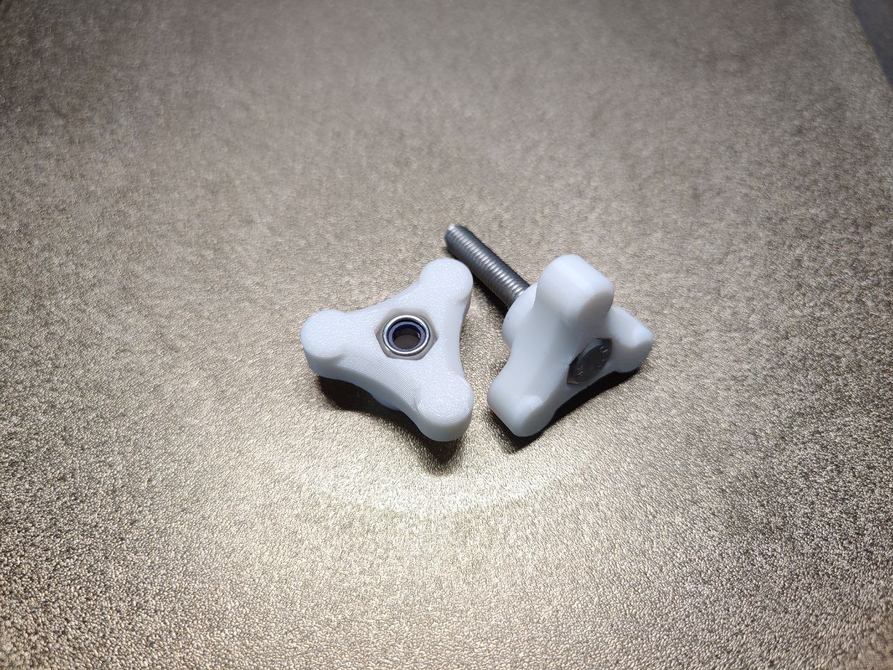 Ручка (барашек) треугольный М6 белый. К-т 2шт, Прокатись.Ру Ручка (барашек) треугольный М6 белый. К-т 2шт, Прокатись.Ру