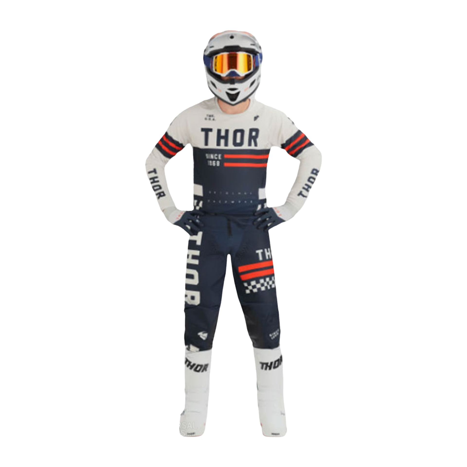 Джерси Thor STONE FIGHTER white/blue, размер M
