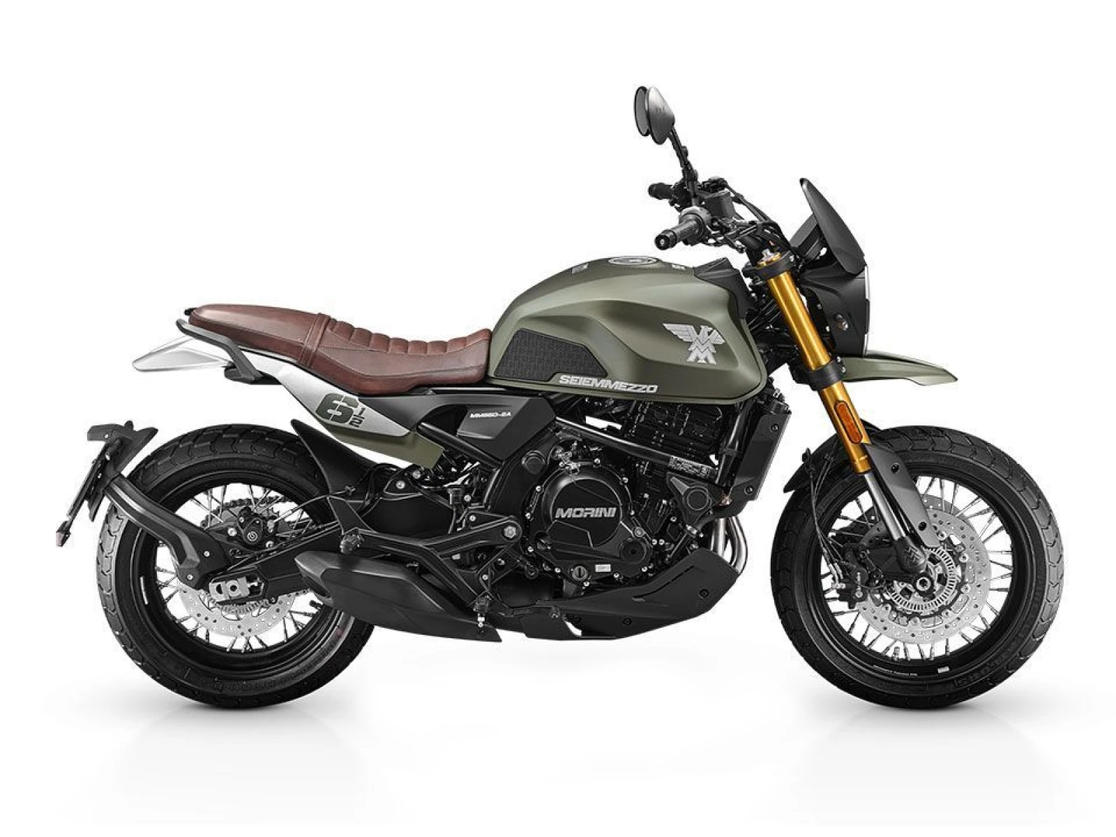 Мотоцикл Moto Мorini SEIEMMEZZO SCR зеленый