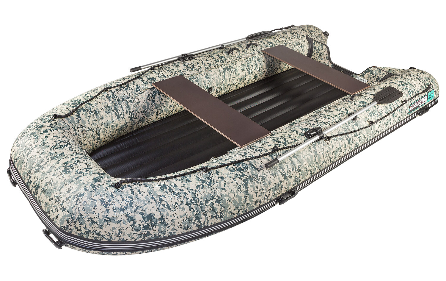 Лодка ПВХ Gladiator E450S НДНД цифровой камуфляж (СПБ)