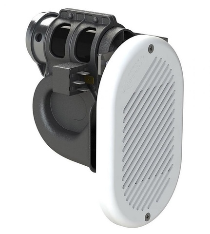 Врезной электропневматический горн «Hurricane», 12 В, белый