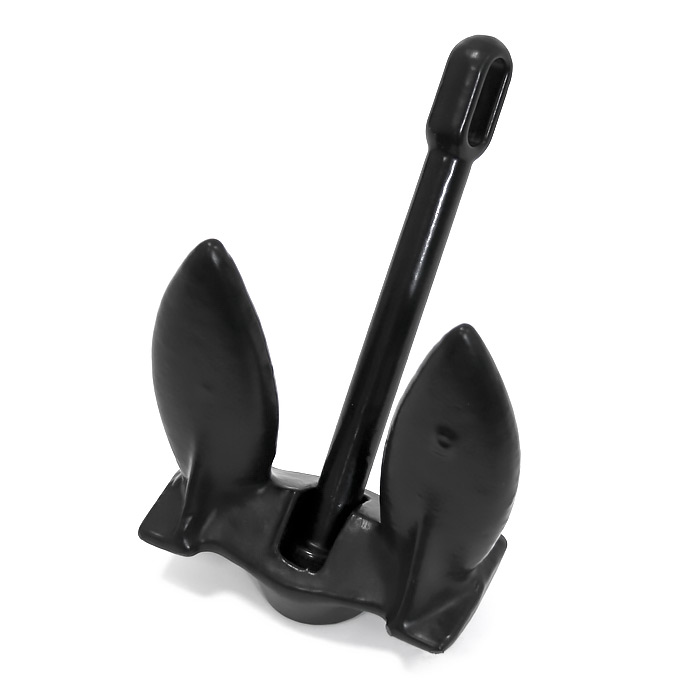 Якорь Холла в ПВХ оболочке 2,3 кг чёрный  Якорь Холла в ПВХ оболочке 2,3 кг чёрный