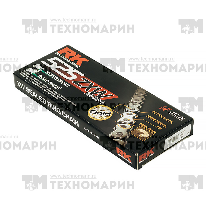 Цепь для мотоцикла до 1300 см³ (золотая, с сальниками XW-RING) GB525ZXW-120
