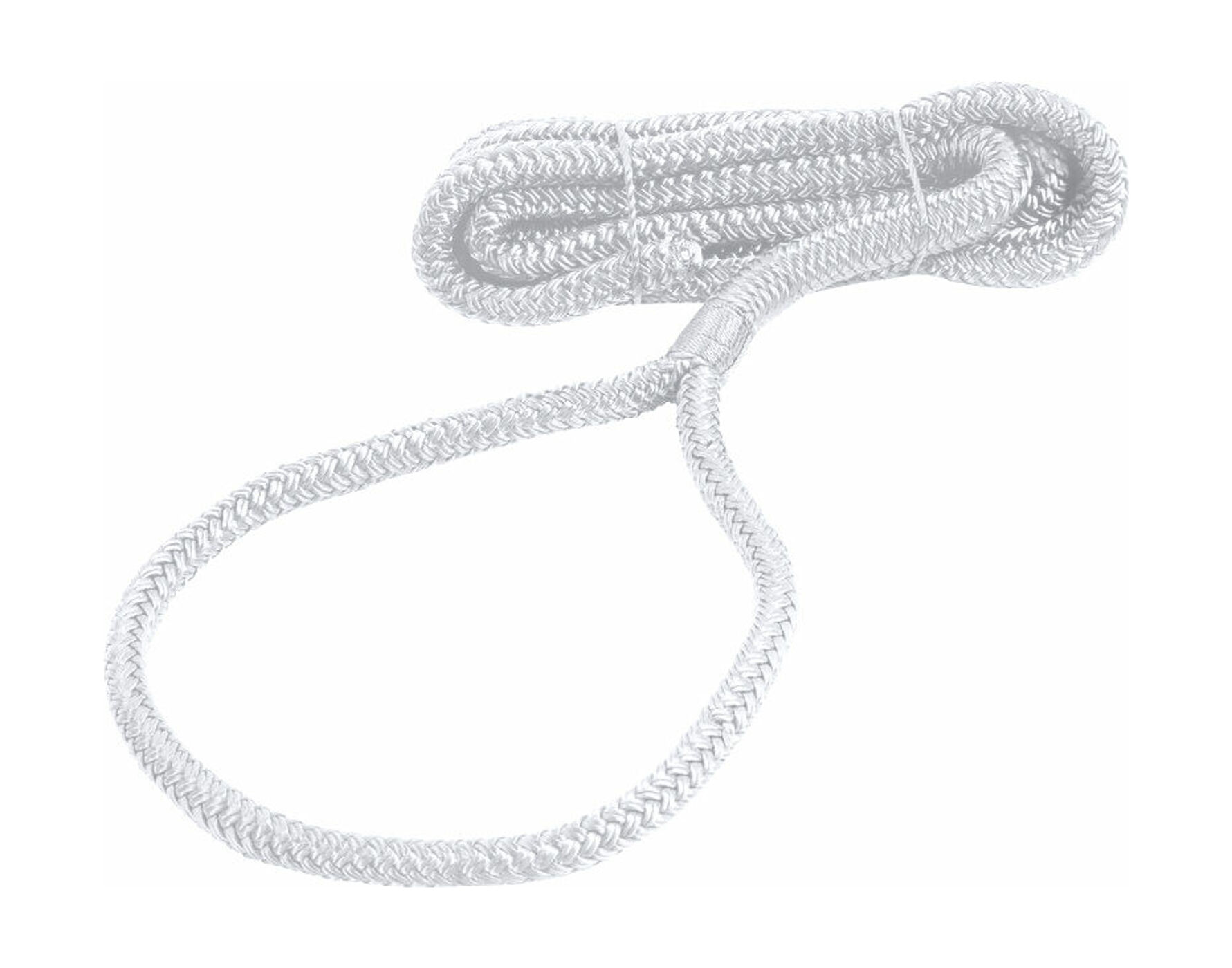 Веревка из сверхпрочного полиэфира с огонами для крепления кранцев, d12 мм, L2,5 м, белый