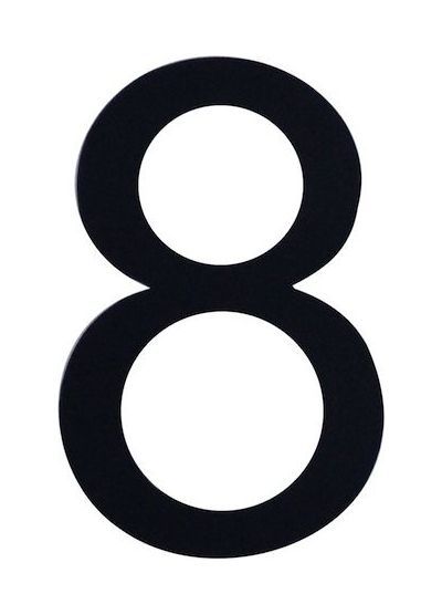 Знак номера 8, черный Знак номера 8, черный