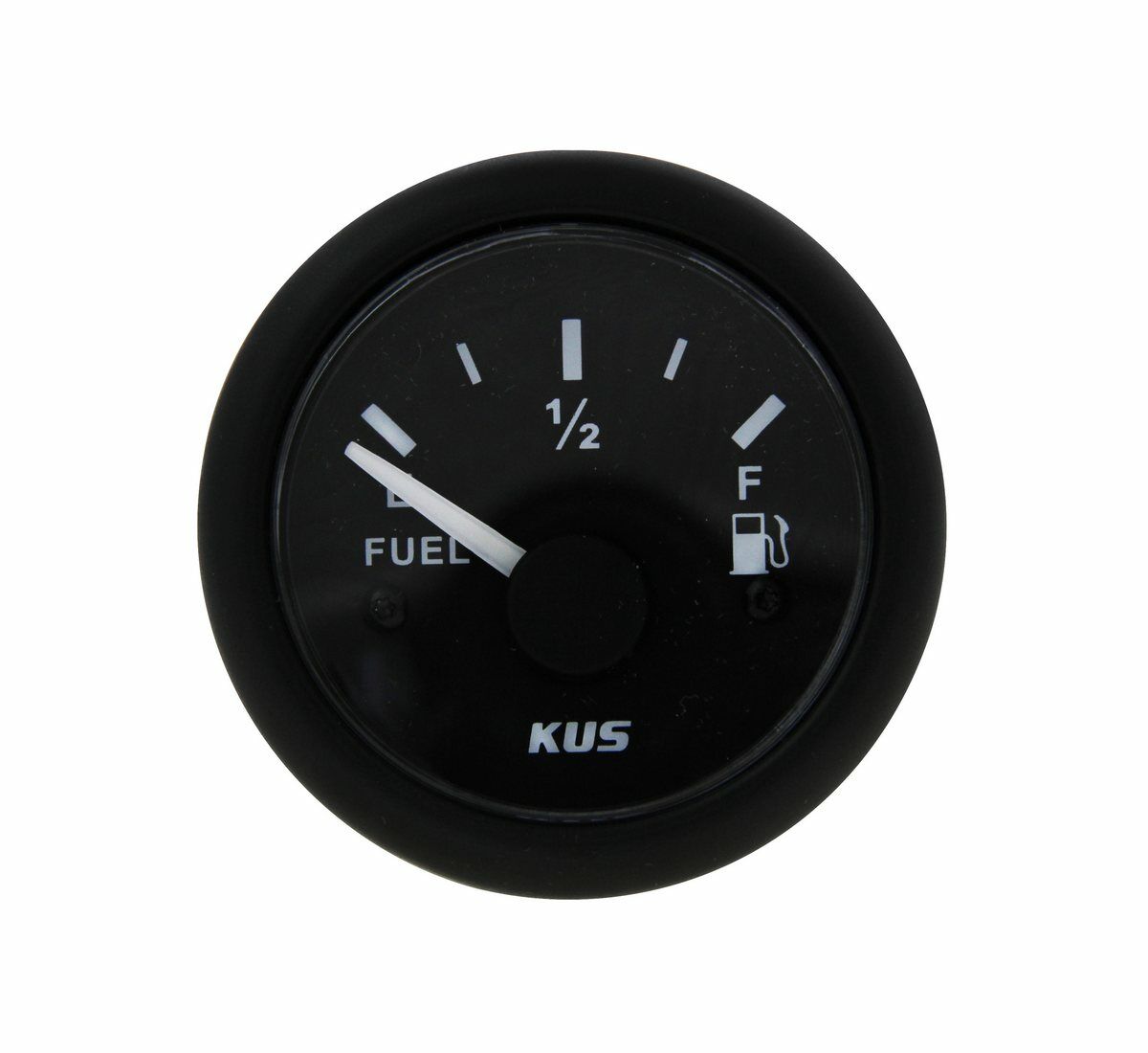 Указатель уровня топлива 240-33 Ом (US), черный циферблат, черный ободок, д. 52 мм