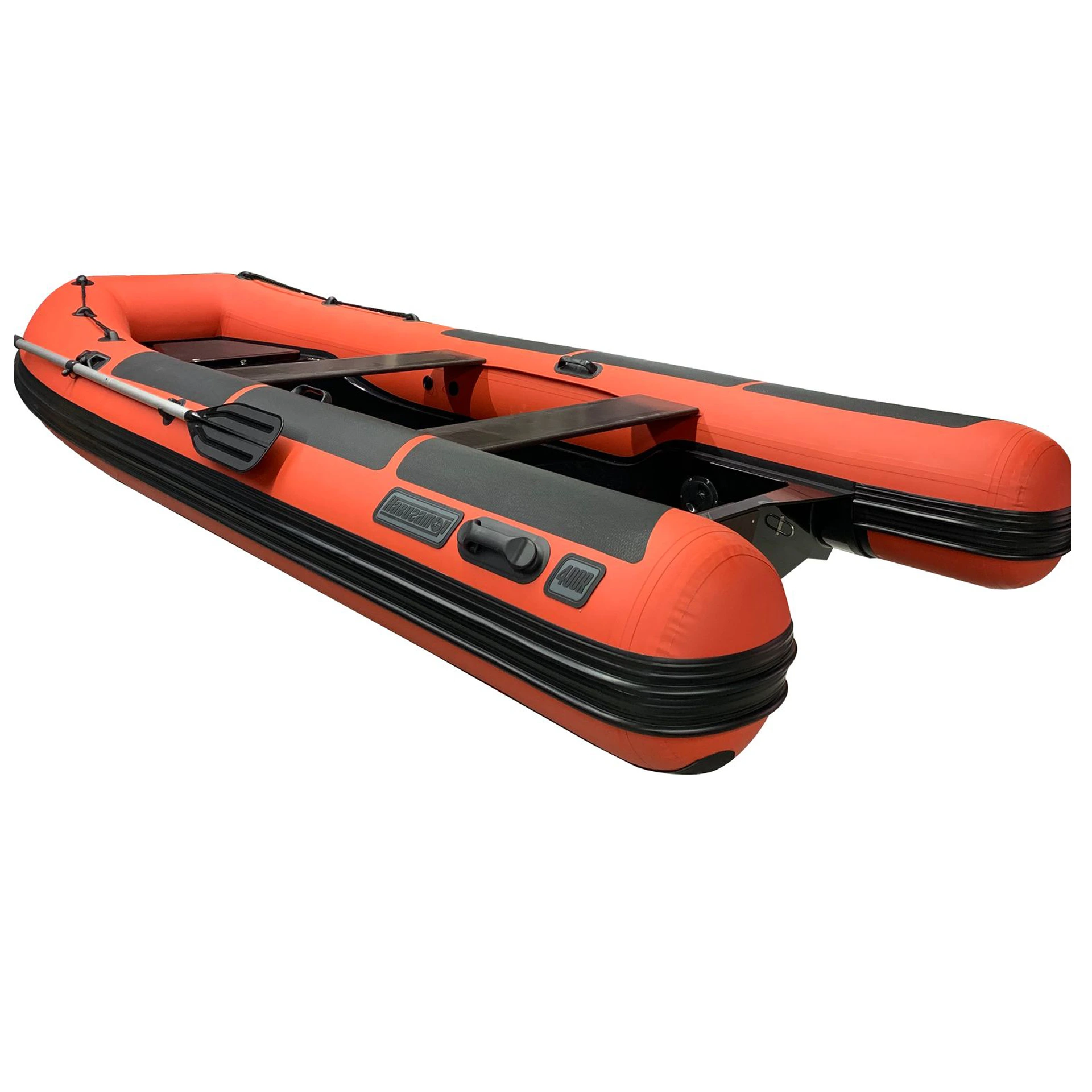 Лодка RIB Forza Marine Навигатор 400R PRO черный/оранжево-черный