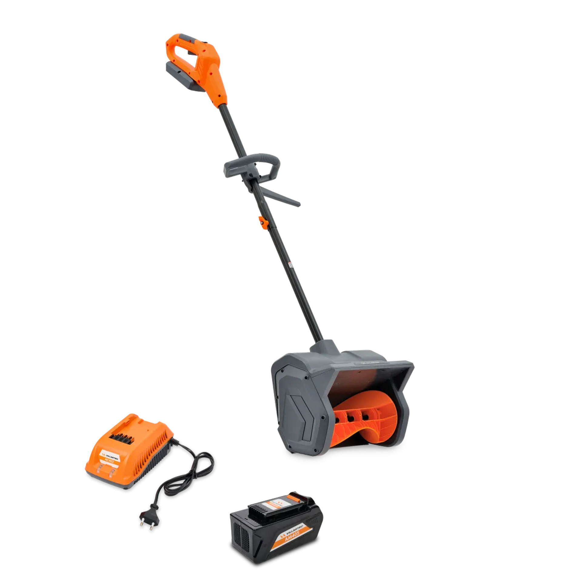 Снегоуборщик аккумуляторный Villartec WA4030 SET 2: АКБ AM402 + ЗУ AC402