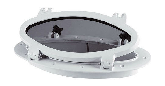 Иллюминатор овальный, 220x410 мм, белый Иллюминатор овальный, 220x410 мм, белый