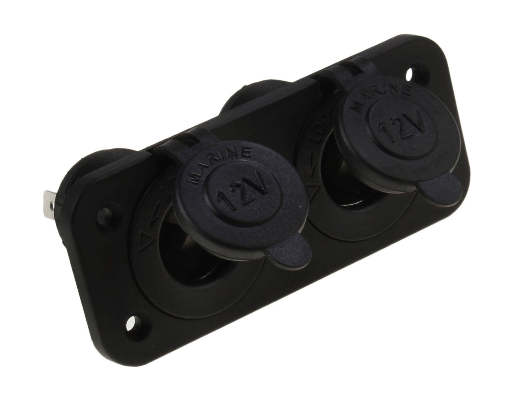 Панель с двумя разъёмами прикуривателя