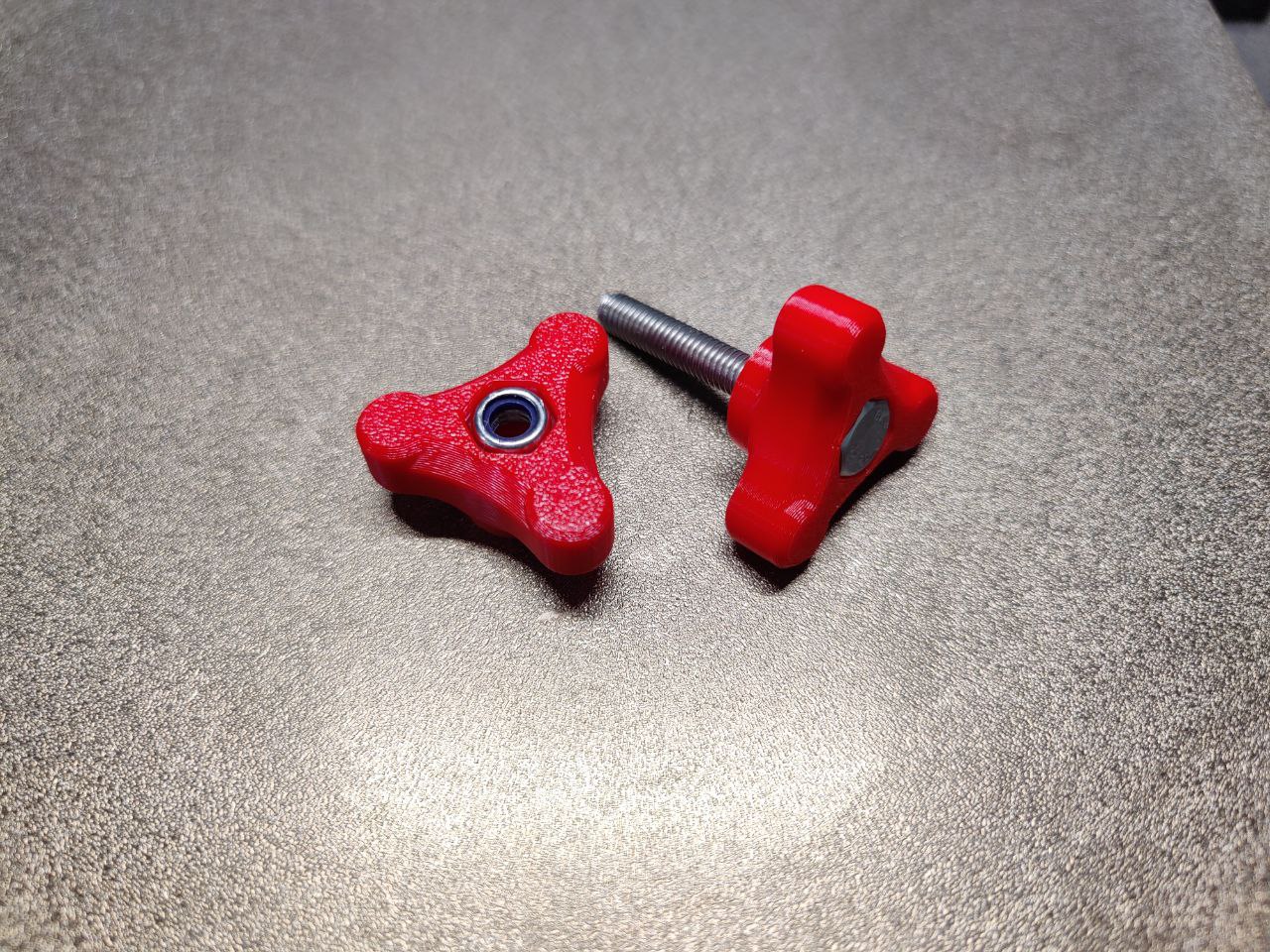 Ручка (барашек) треугольный М6 красный. К-т 2шт Прокатись.Ру Ручка (барашек) треугольный М6 красный. К-т 2шт Прокатись.Ру