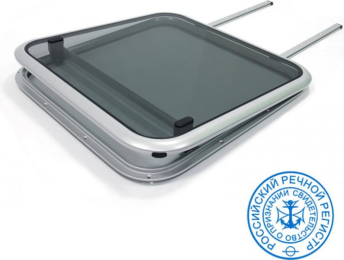 Люк палубный сдвижной Альбатрос 580х580 (черное исполнение)