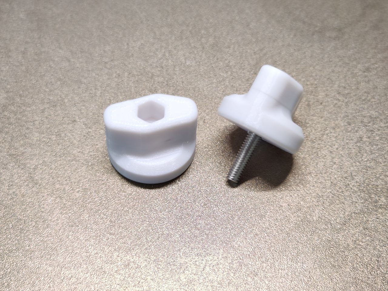 Ручка усиленная (барашек) М6 белый. К-т 2шт Прокатись.Ру Ручка усиленная (барашек) М6 белый. К-т 2шт Прокатись.Ру