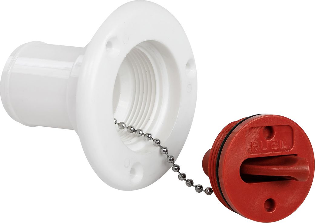 Горловина заливная для топлива, пластиковая, белая, под шланг 38 мм, Marine Rocket (упаковка из 10 шт.)