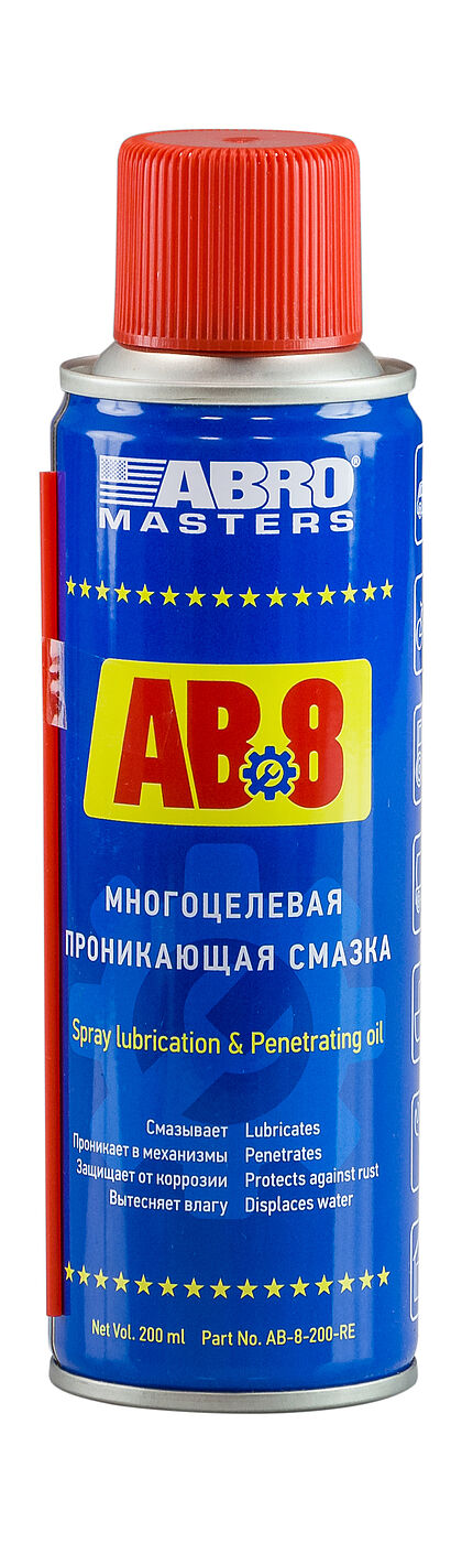 Смазка-спрей многоцелевая проникающая, 200 мл, ABRO MASTERS