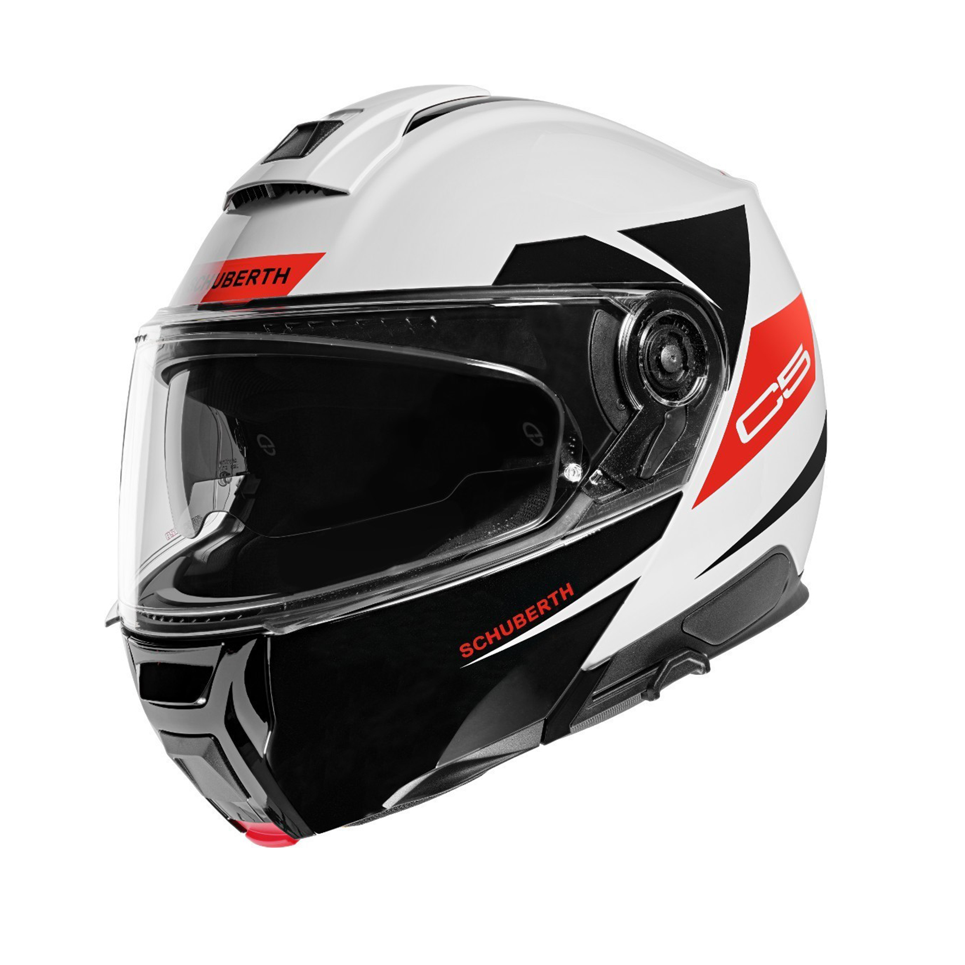 Шлем Schuberth C5 Eclipse Red, белый/красный, размер M (RR)