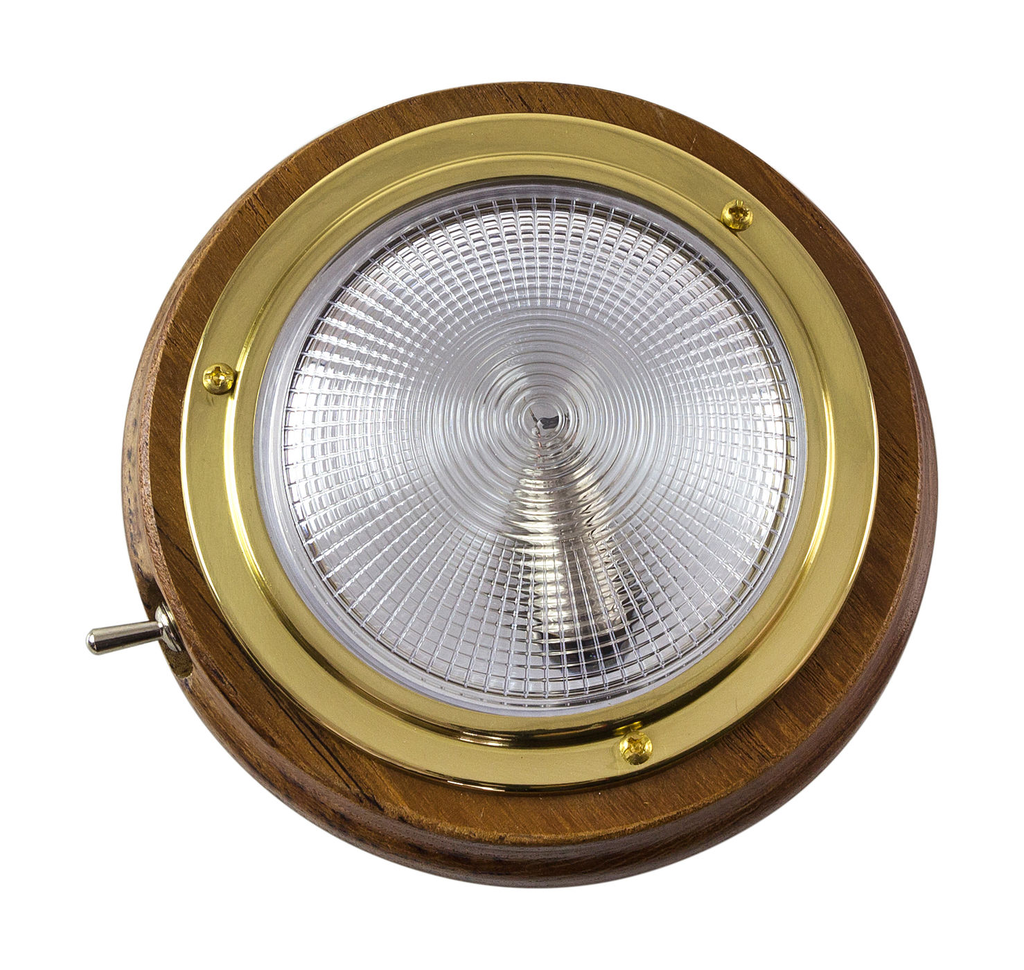 Светильник каютный, одна лампа, 12 В, 18 Вт, D101 мм, тик