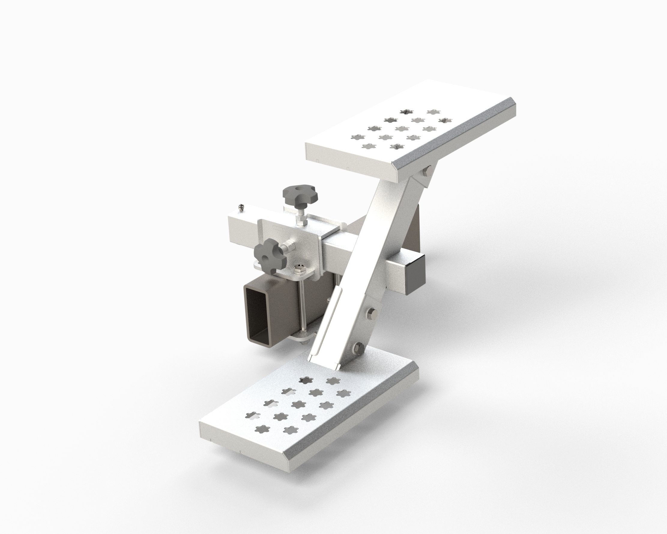 Лестница выдвижная на боковую часть прицепа (правая) Praktik.pro