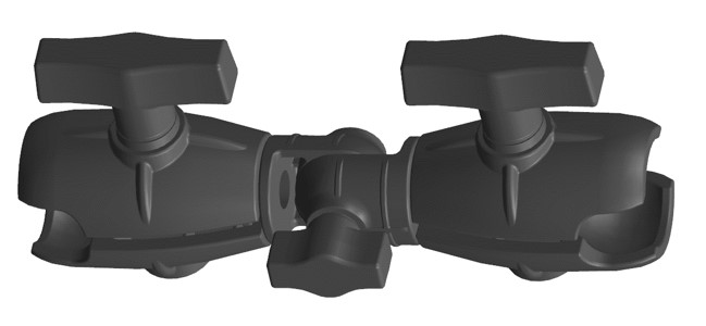 Соединительная муфта нейлон двойная шарнирная-C-DLG3A