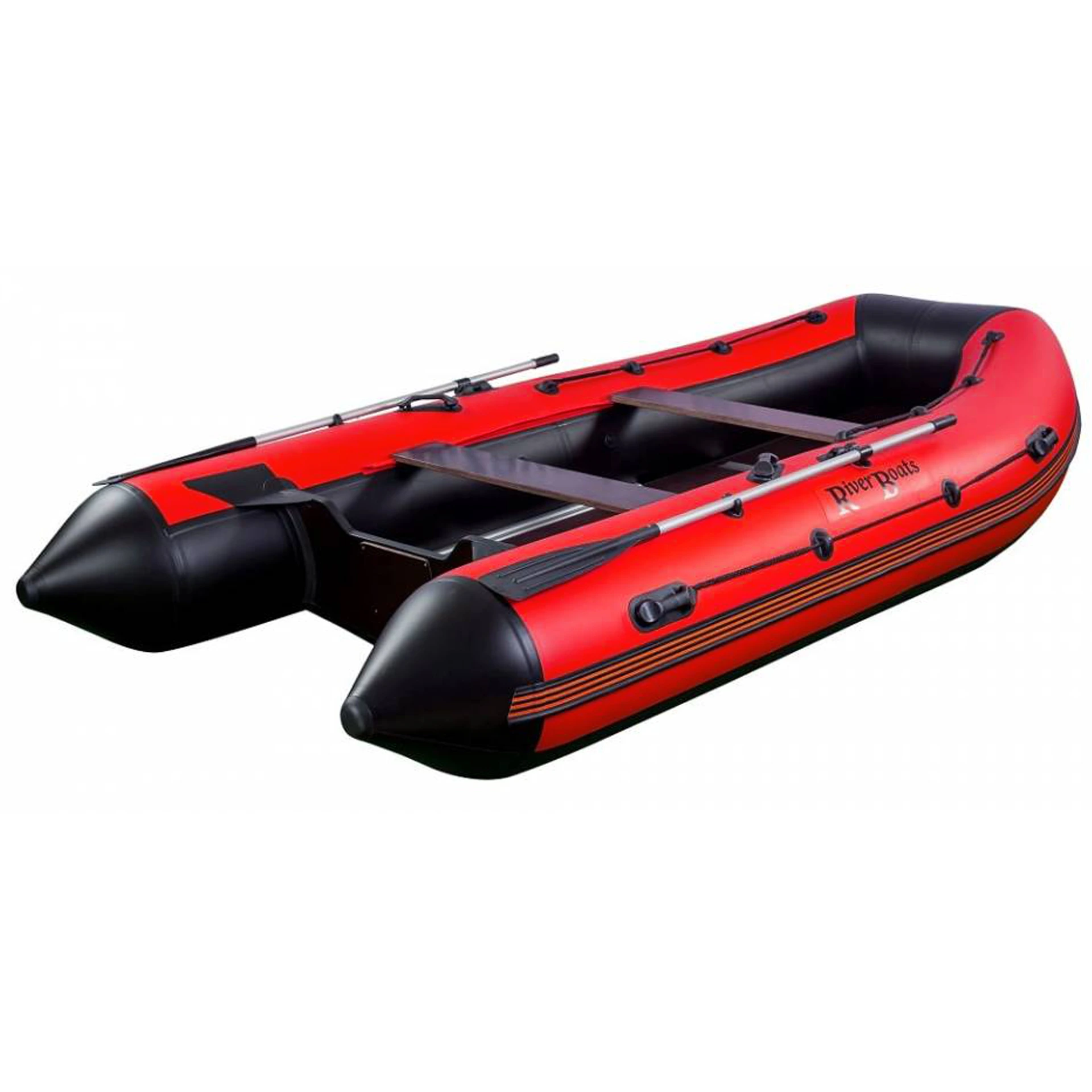 Лодка ПВХ River Boats RB 410 НДНД серо-красный