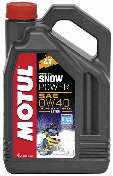 Масло моторное 4-х тактное для снегоходов Motul Snowpower 4T 0W40 1л
