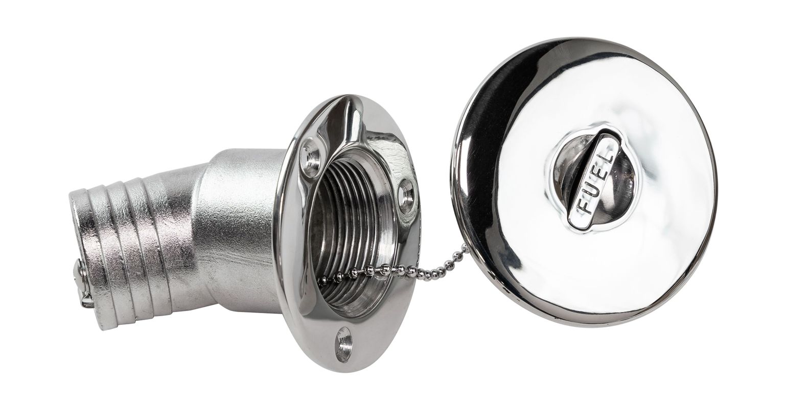 Горловина заливная для бензина, угловая, под шланг 38 мм, Marine Rocket