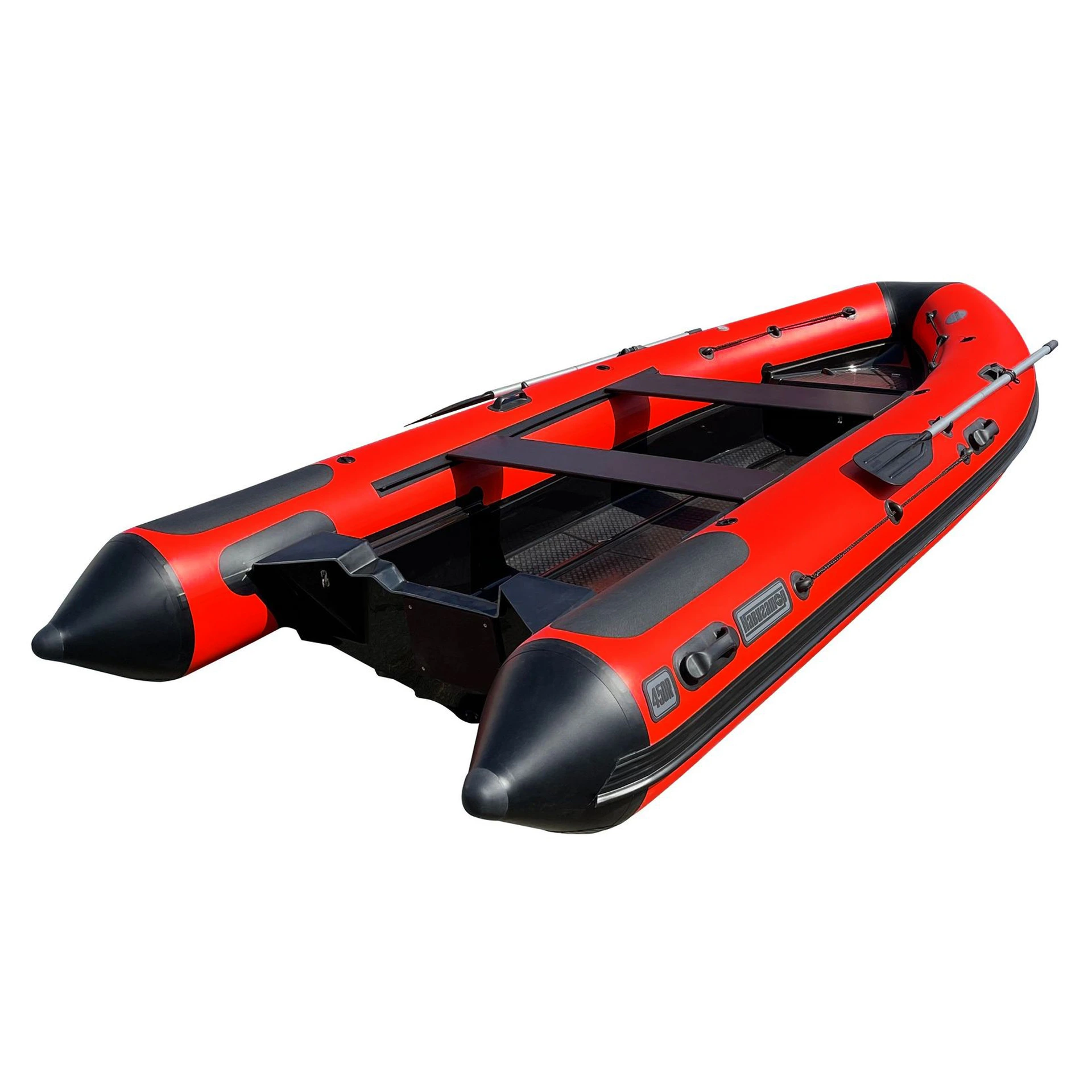 Лодка RIB Forza Marine Навигатор 450R черный/красно-черный