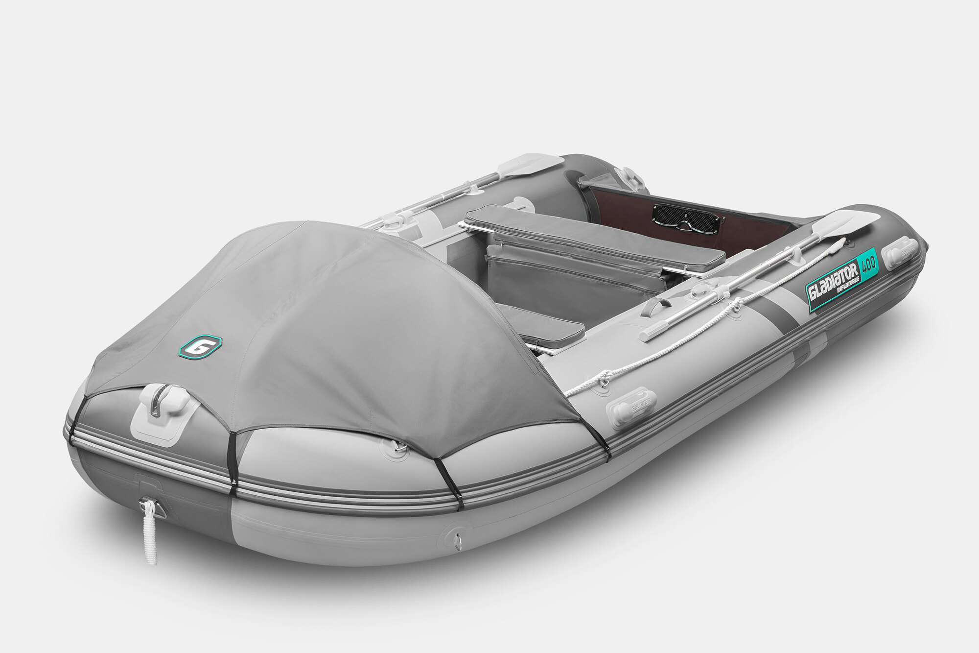 Надувная лодка GLADIATOR C400AL светло/темно-серый