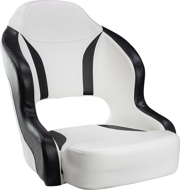 Кресло Deluxe Sport мягкое, обивка бело-черный винил